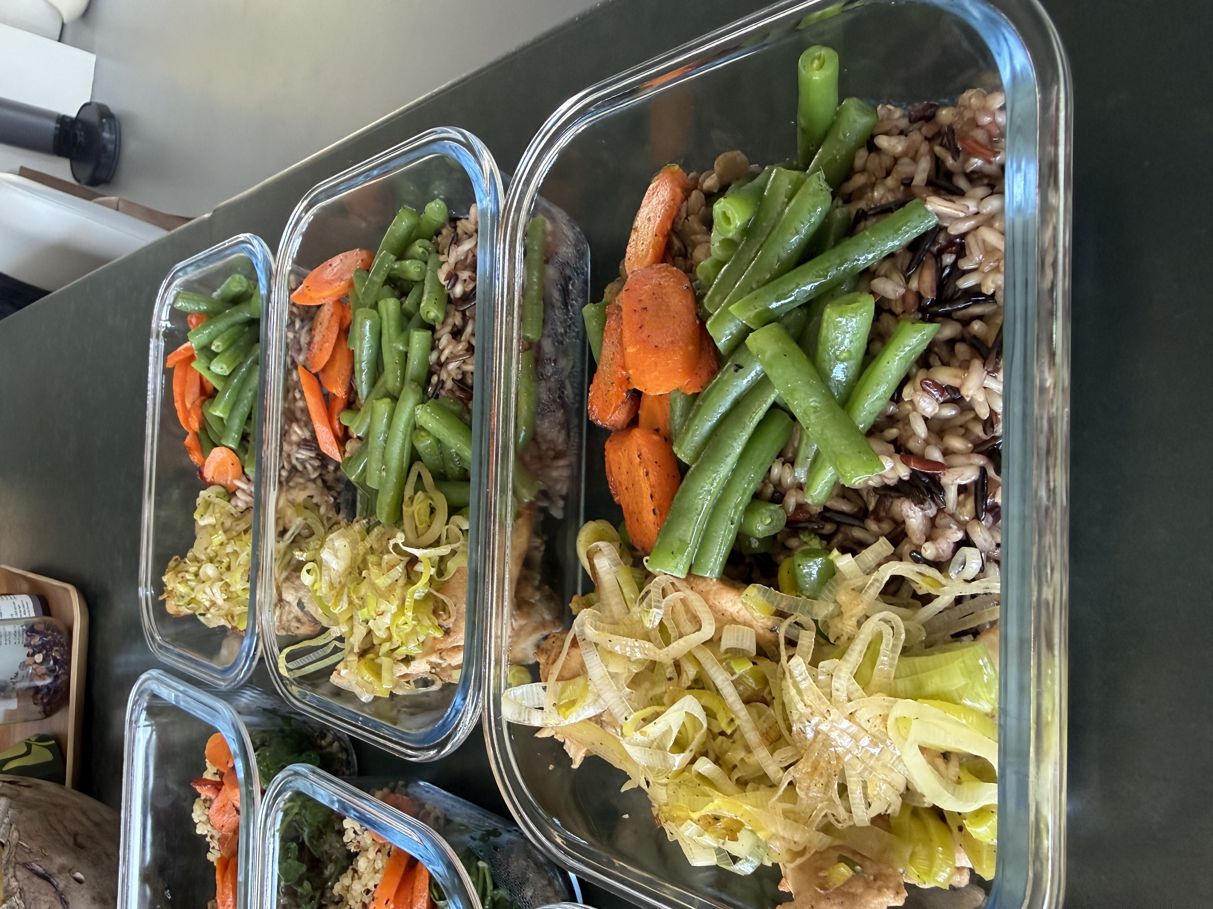 Brown Rice, Lentils, Lemon Chicken and Veggies